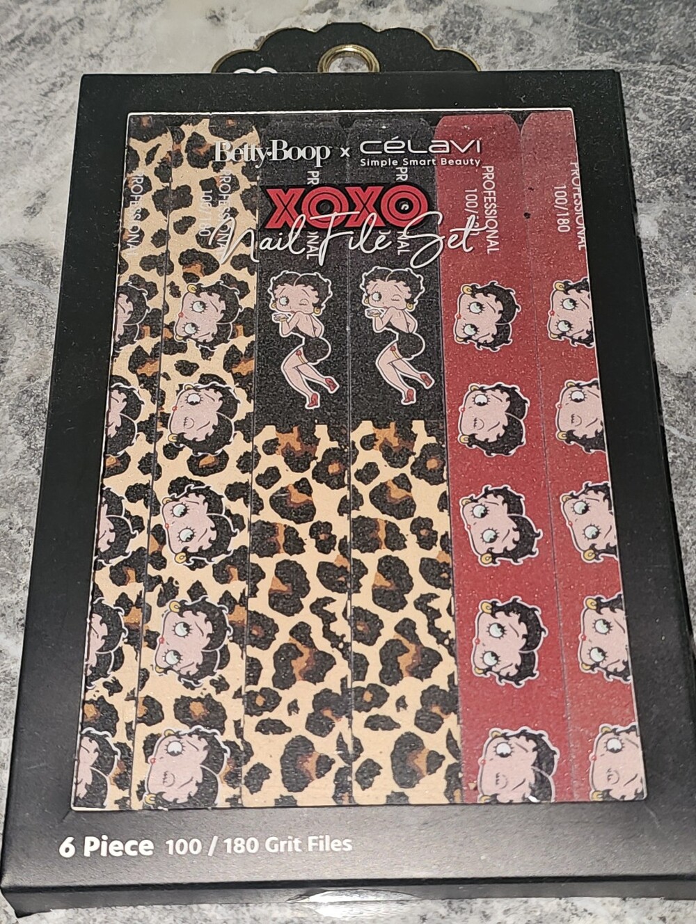 Betty Boop Black & Red XOXO Nail File Set Packaging